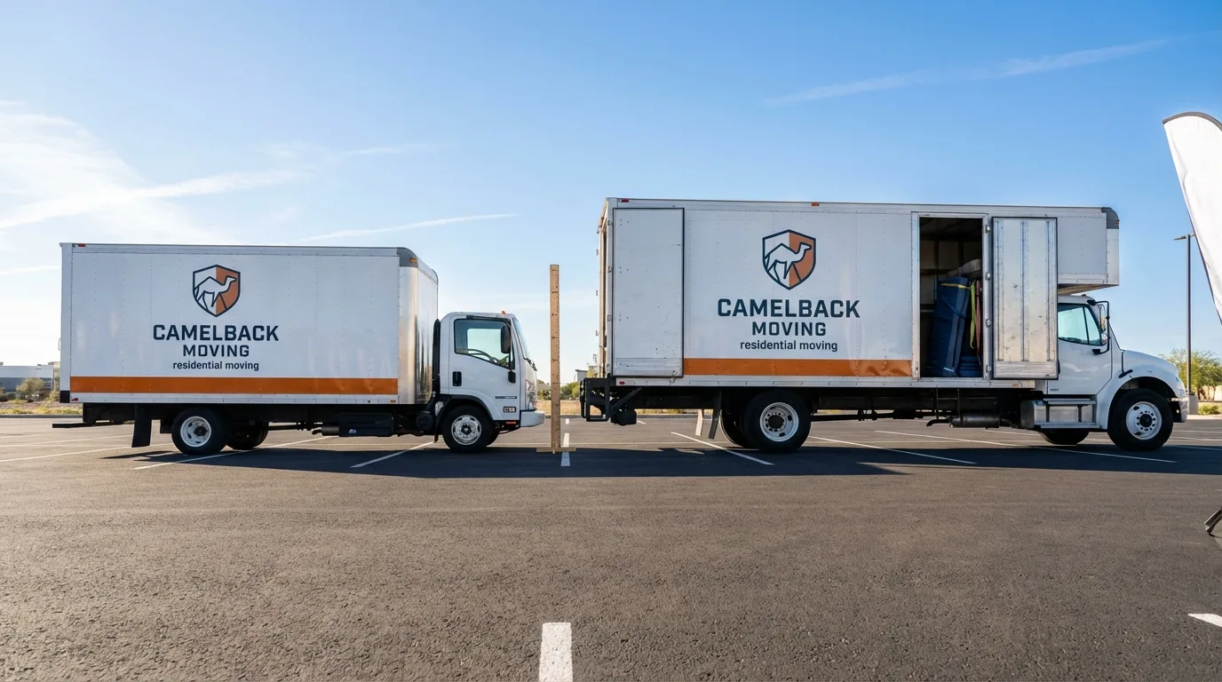 Moving truck size capacity guide in Mount Shasta